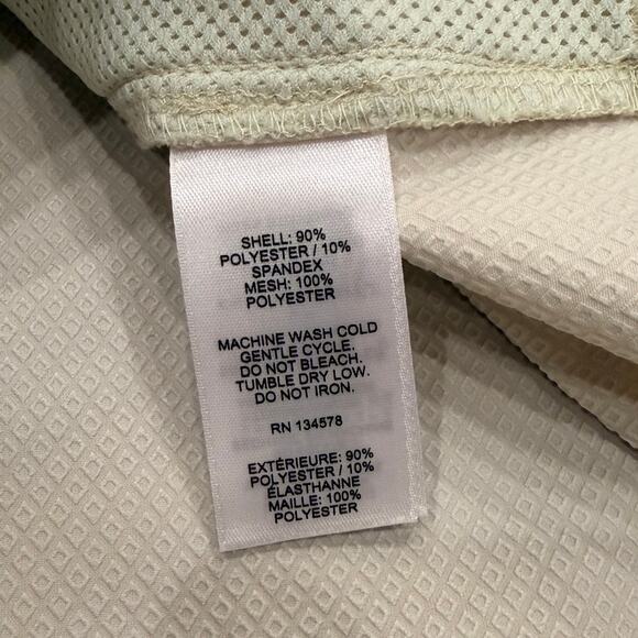 Vineyard Vines Harbor Half-Zip Hooded Windbreaker in Beige / Green Size Medium - Picture 12 of 12